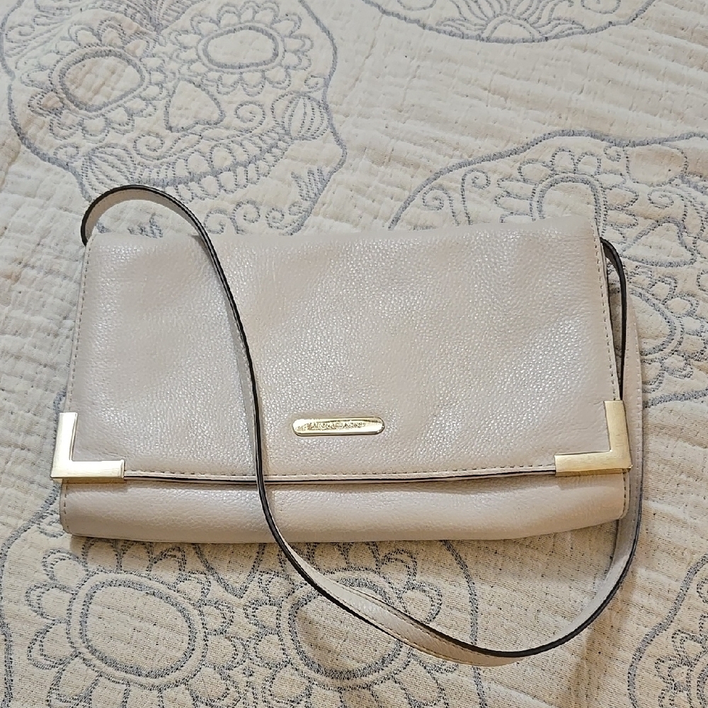 Michael Kors Cream Crossbody Bag with Gold Accents